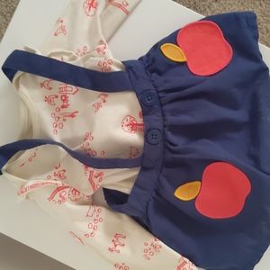 Cat & Jack Apple apron dress and onesie